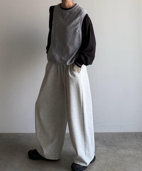 crew neck sweat vest