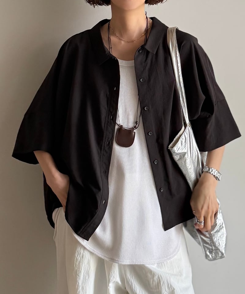 back gather sheer shirt | ARULLE