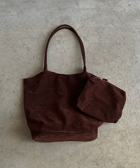 suede tote bag