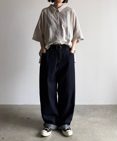 back shirring check shirt【一部予約】