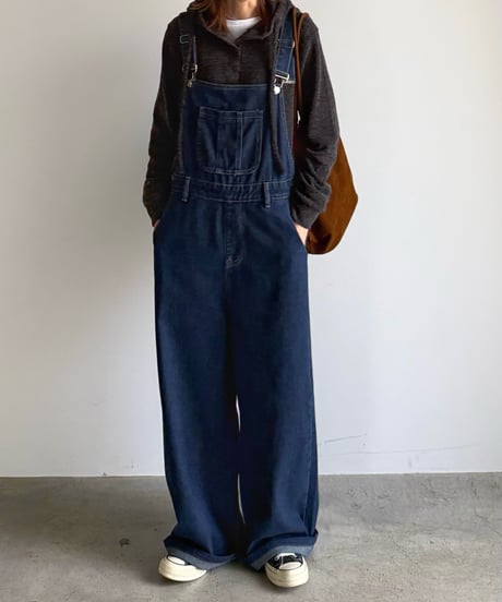 loose fit denim salopette