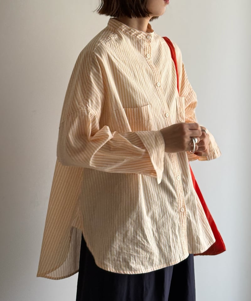 stand collar boyish shirt〈stripe〉【4月中旬〜下旬】 | AR stand collar boyish shirt〈stripe〉【4月中旬〜下旬】 | AR