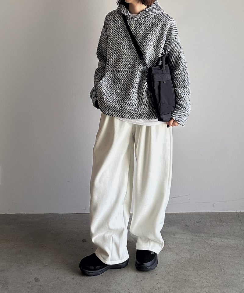 tweed hood pullover | ARULLE tweed hood pullover | ARULLE