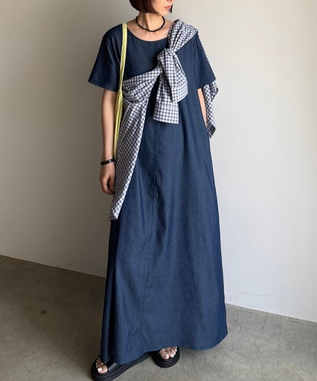 denim long one piece