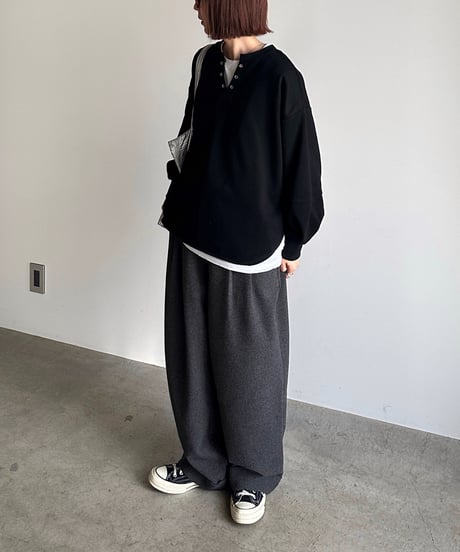 roll up warm slacks〈plain〉