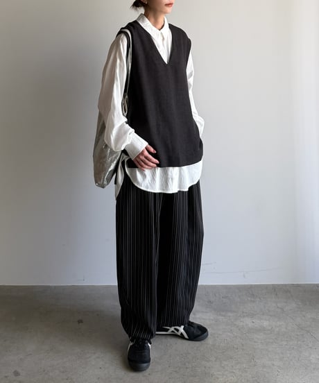 layered linen-like vest