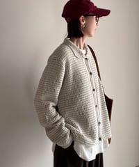 crochet style knit cardigan