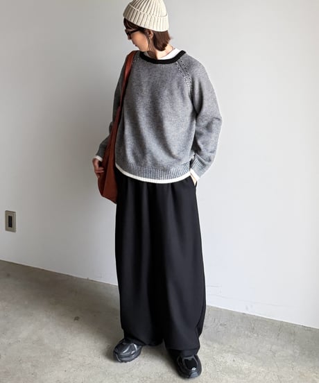 fine border raglan knit