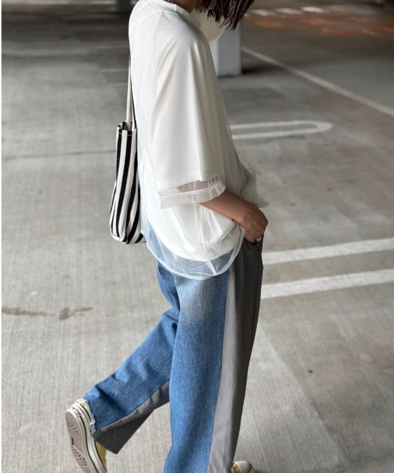 トップス ARULLE tulle docking cut sew tulle docking cut sew | ARULLE
