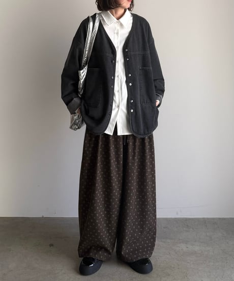petit flower relax pants