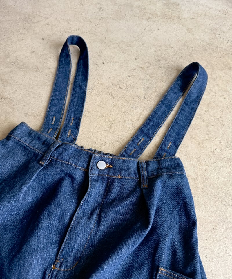 ARULLE ストラップデニムパンツ（デニムサロペット） ARULLE ストラップデニムパンツ（デニムサロペット） strap