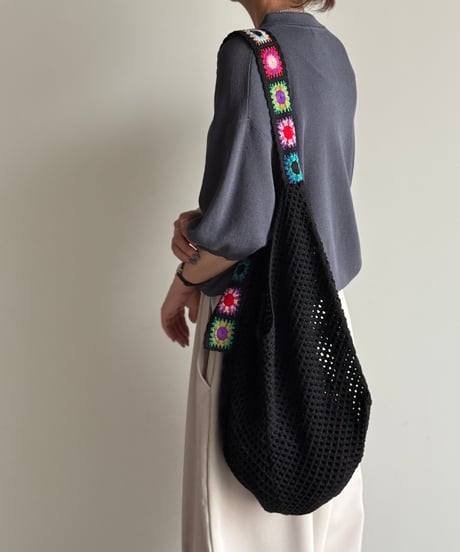 flower belt mesh bag