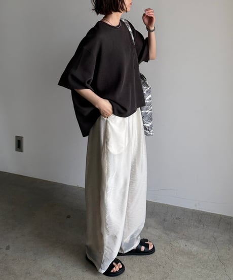 sheer lyocell tuck pants〈new color〉