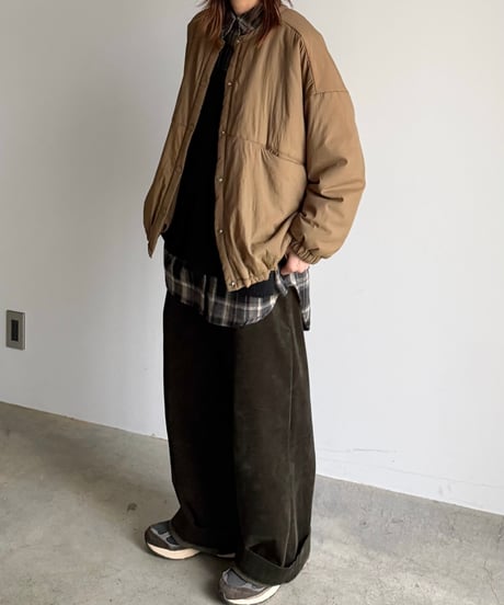 wide straight corduroy slacks