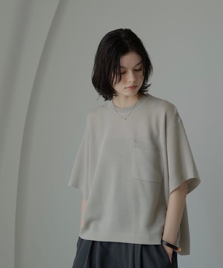 pocket box knit t-shirt【予約商品】