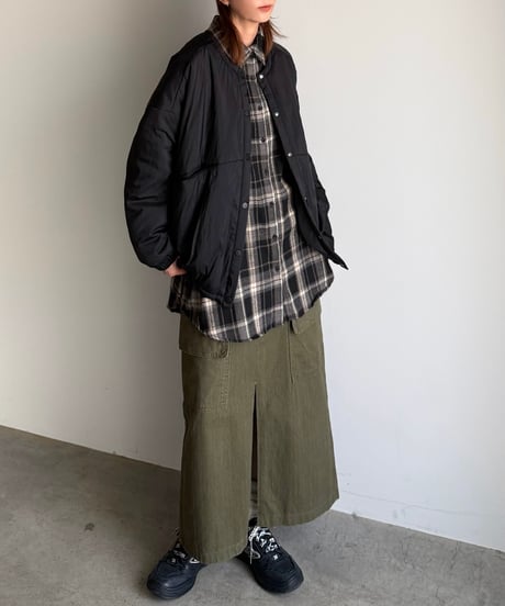 military cargo long skirt