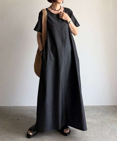 denim long one piece