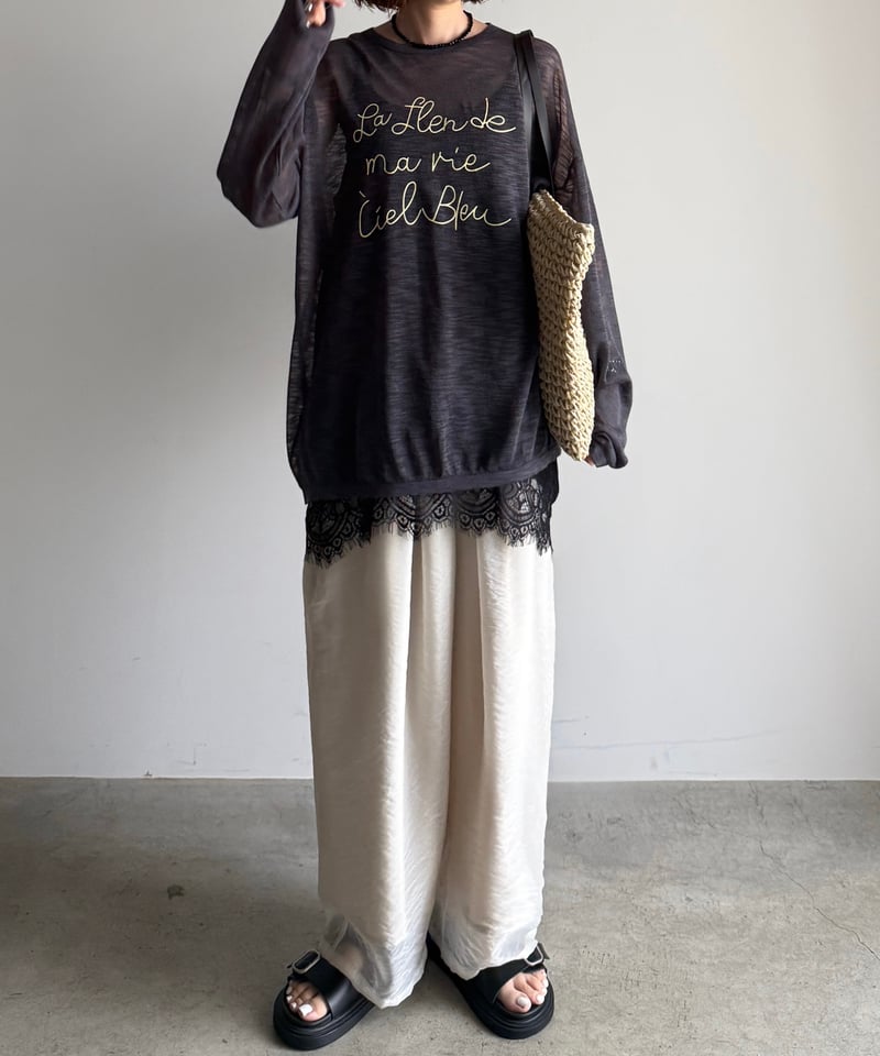 graphic sheer cut sew | ARULLE