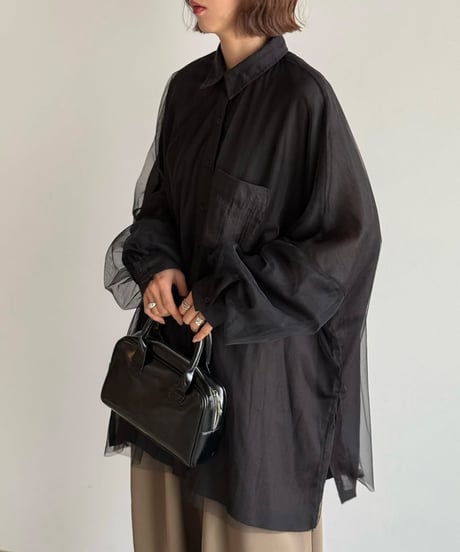 tulle over gauze shirt