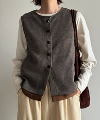 tweed button vest (set up対応)