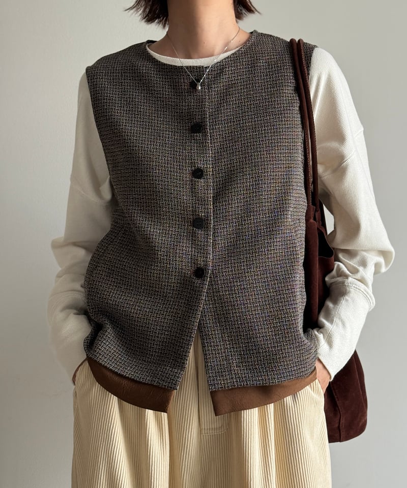 Jill Tweed Alani Vest ツイードベスVERY掲載 Jill Tweed Alani Vest ツイードベスVERY掲載 Jill Tweed Alani