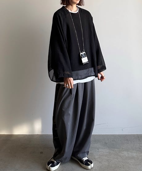 sheer layered pullover