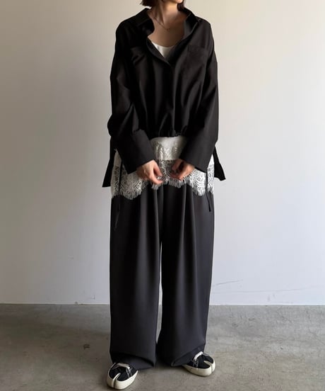 drawst hem skipper shirt