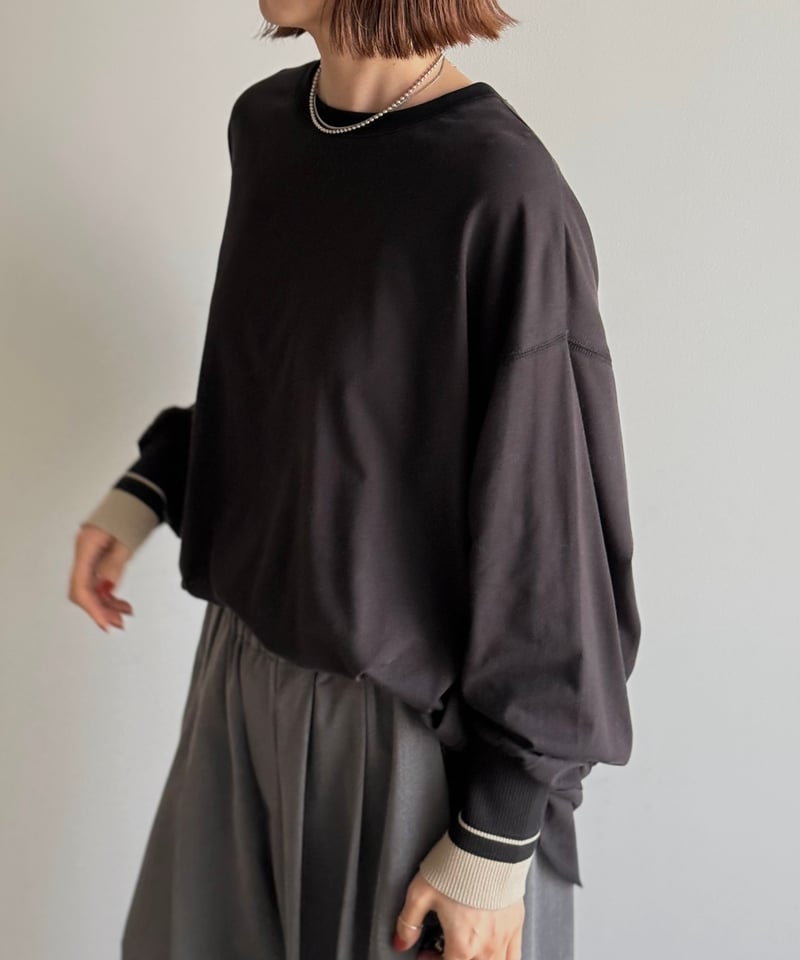 rib color long t-shirt【一部予約】 | ARULLE rib color long t-shirt【一部予約】 | ARULLE