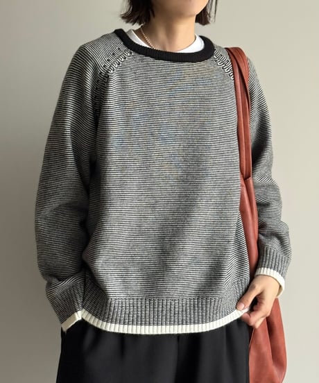fine border raglan knit