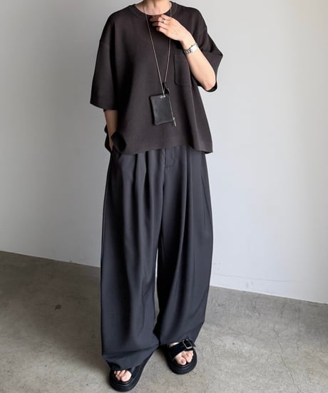 pocket box knit t-shirt【予約商品】