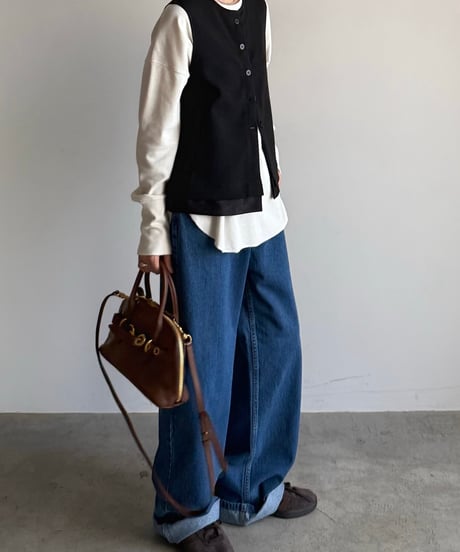 tweed button vest (set up対応)【予約商品】