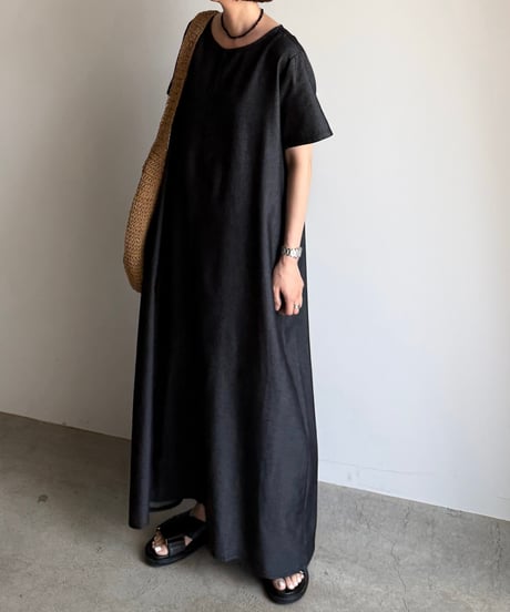 denim long one piece