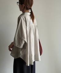 back shirring check shirt【予約商品】