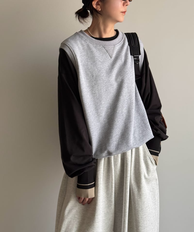 rib color long t-shirt【一部予約】 | ARULLE rib color long t-shirt【一部予約】 | ARULLE