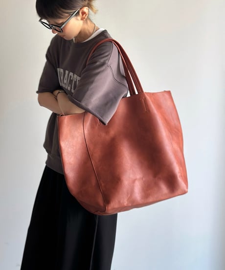 big leather tote bag【一部予約】