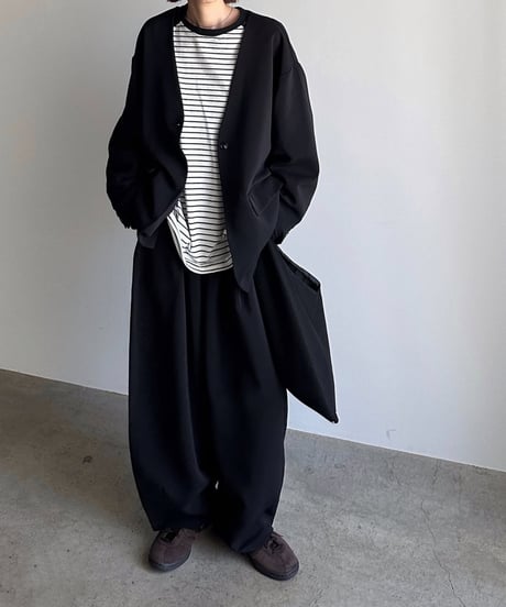 collarless cocoon jacket (set up対応)