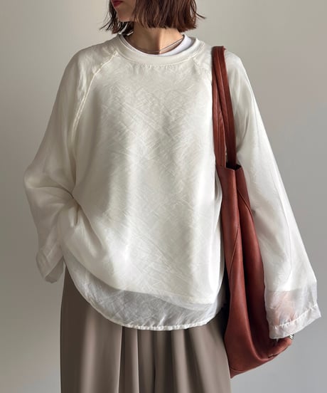 sheer layered pullover