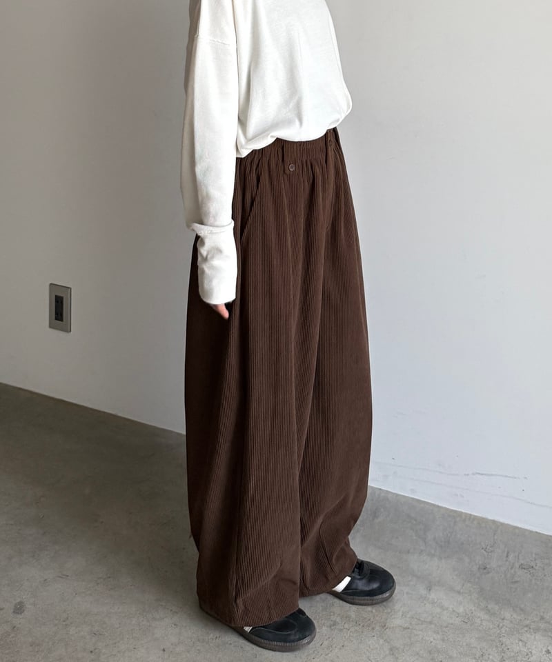 PRE ORDER】loose tapered corduroy pants | ARULLE