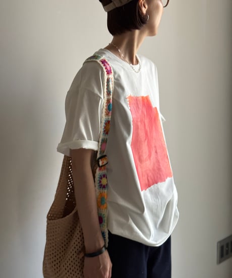 flower belt mesh bag