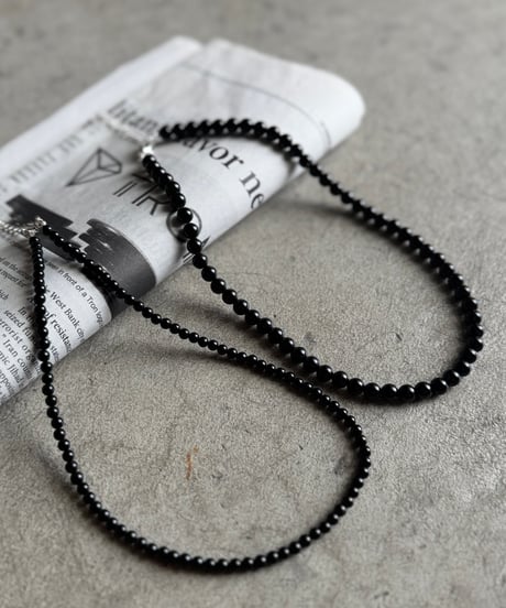 tiny black beads necklace【予約商品】