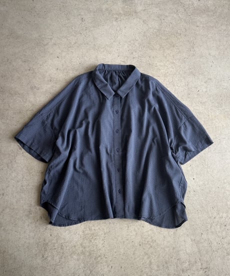 back shirring check shirt【一部予約】