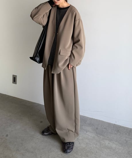two tuck cocoon pants (set up対応)