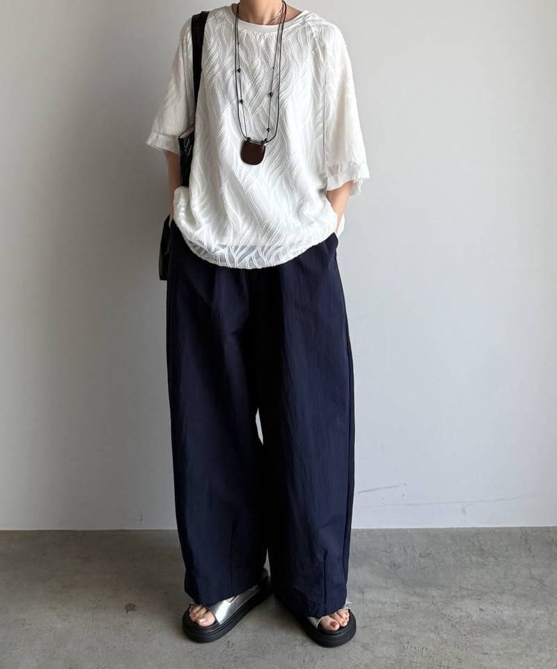 PEAK■(W)Root Zodiac Wide Pants■送料込 別注 TROPICAL BELTED WIDE PANTS(1 LIGHT GREY): ATTACHMENT