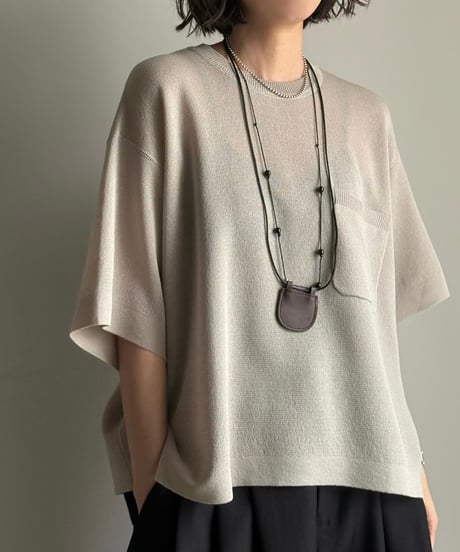 pocket box knit t-shirt【予約商品】