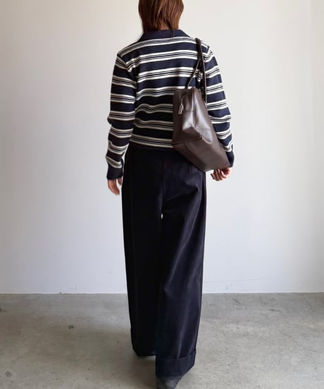 wide straight corduroy slacks