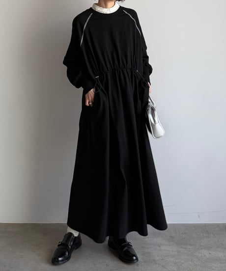 waist shirring stitch one piece