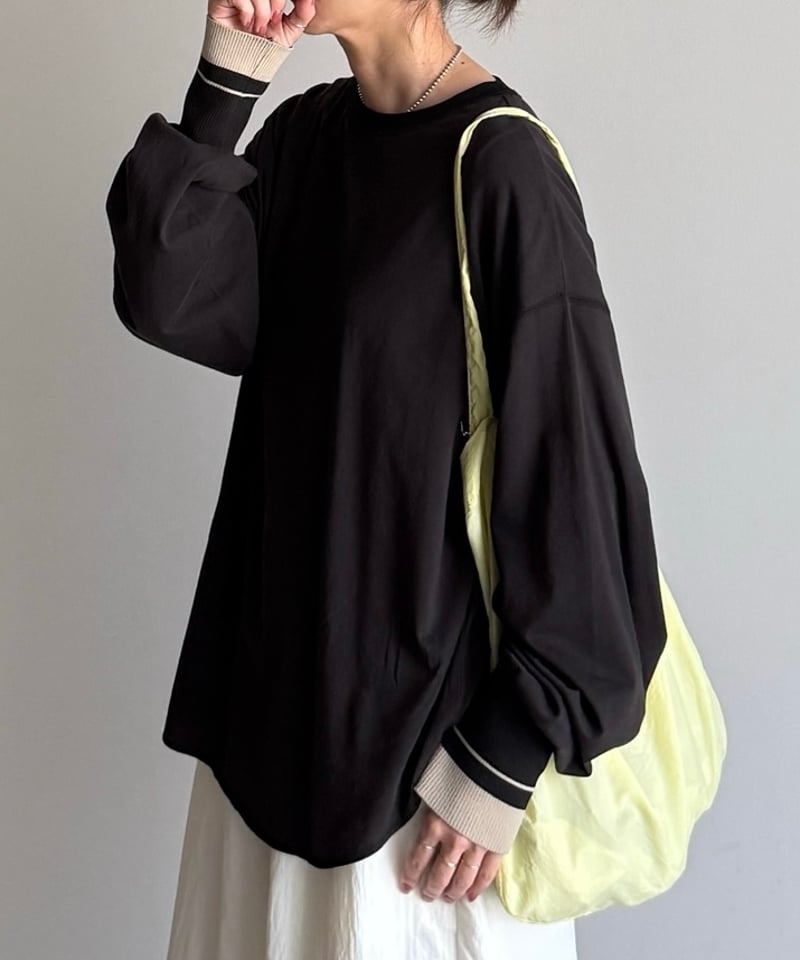 rib color long t-shirt【一部予約】 | ARULLE rib color long t-shirt【一部予約】 | ARULLE