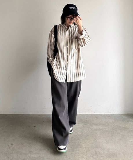 stripe button down shirt
