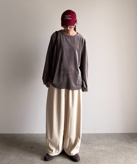 【POPUP】loose tapered corduroy pants