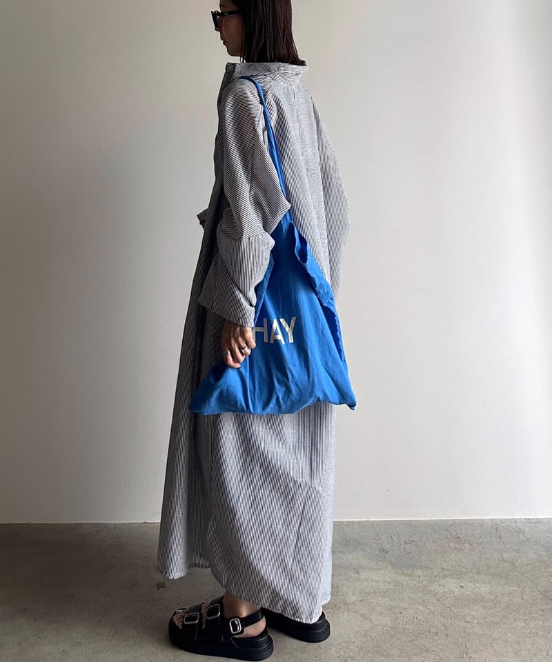 fluffy striped one piece | ARULLE